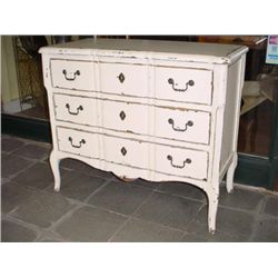 French painted Louis XV chest of drawers