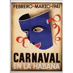 4 Vint Repro Prints Carnval Holiday Isle of the Tropics