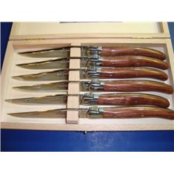 Set 6 authentic French Laguiole steak knives bubingawoo