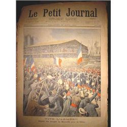Authentic original antique French newspaper dated 1900
