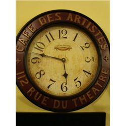 French clock Paris Cafe des Artistes