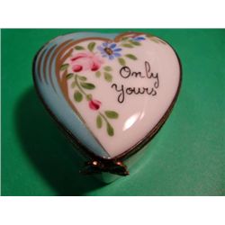 Authentic French hand painted Limoges box signed