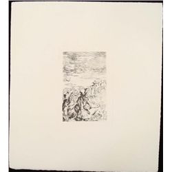 Renoir Etching Art Print - Sur La Plage (On the Beach)