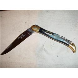 Authentic French Laguiole knife corkscrew horn