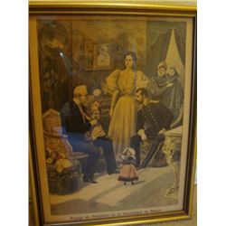 French newspaper in a frame dating 1894