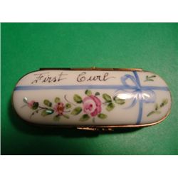 French hand painted Limoges box signed by artist