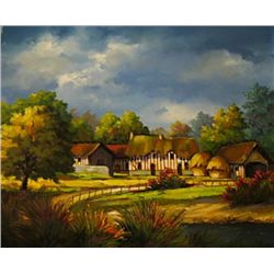 Boidon_CountryHouse Oil 23 x 25-French Artist
