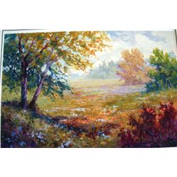 Golden Meadow Orignal acrylic by Michael Schofield