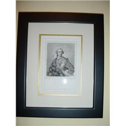 French engraving King Louis XV Circa 1820