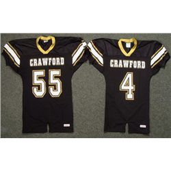 Two Never Worn Crawford Football Jersey's Riddell