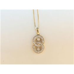 Quarter carat circle pendant
