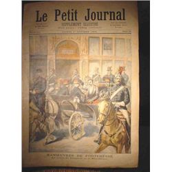 Authentic original antique French newspaper dated 1894