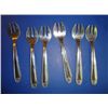 Image 3 : Set of 6 French oyster plates with forks