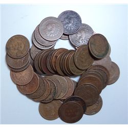 50 1880 Indian pennys  avg Good nice color-- GS good bid = $3.50 each