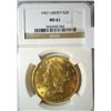 Image 1 : 1907 $20  GOLD  NGC61