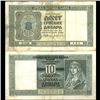 1941 Serbia 10 Dinara WW2 Note Better Grade (CUR-06133)