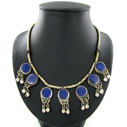 265ct Vintage Tibet Lapis Nickel Necklace (ANT-1571)