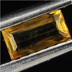 0.2ct Orange Yellow Songea Sapphire Baguette (GEM-29470E)