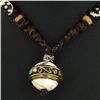 Tibet Shell Agate Bead Nickel Necklace (JEW-3264)