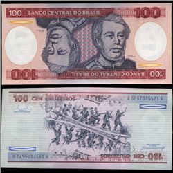 1984 Brazil 100 Crusados Crisp Uncirculated Note (CUR-05722)