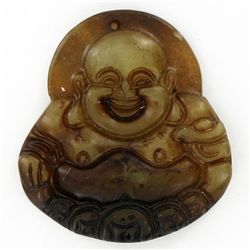 Chinese Handcarved Vintage Translucent Jade Buddha (ANT-1889)