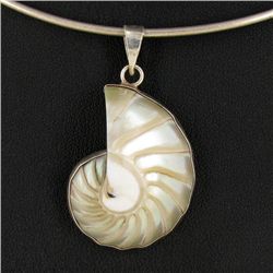 22twc Sterling Shell Pendant (JEW-3636)