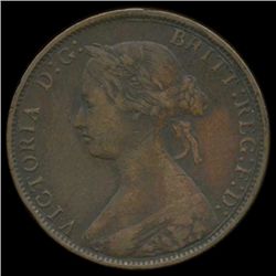 1862 Victoria Halfpenny Hi Grade (COI-7126)