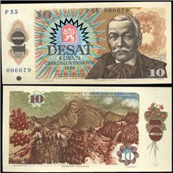 1986 Czech 10 Korun Crisp Unc Note (CUR-06326)