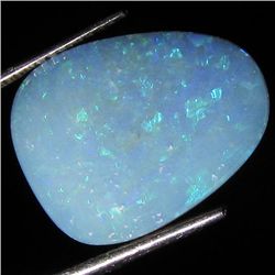 6.25ct Australian Black Opal Doublet Full Fire (GEM-36467)