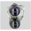 Black Iridescent S. Sea Saltwater Pearl Ring (JEW-1828)