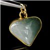 15twc Green Jade Heart Gold Vermeil Pendant (JEW-3596)
