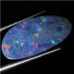 4.4ct Australian Black Opal Doublet Full Fire (GEM-36535)