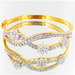 81.9twc Lab Diamond Gold Vermeil Bracelet (JEW-3535)
