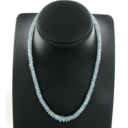 80twc Aquamarine Silver Necklace Appr Est $9k (JEW-3314)