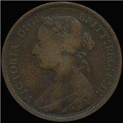 1888 British Victoria Halfpenny VF (COI-7261)