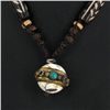 Tibet Shell Agate Bead Nickel Necklace (JEW-3263)