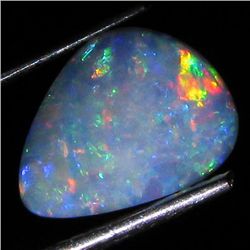 2.4ct Australian Black Opal Doublet Full Fire (GEM-36430)
