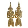 Image 1 : Male & Female Bronze Gilded Temple Guards (CLB-209)