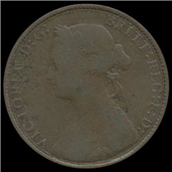 1874H Victoria Halfpenny Circulated (COI-7128)