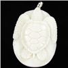 Handcarved Bone Sea Turtle Pendant 2" (JEW-2974)