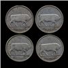 Image 1 : 1937 Ireland 1s Silver Lot of 4 RARE Date (COI-7368)