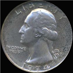 1974S Washington 25c Graded GEM Proof Deep Cameo (COI-6876)