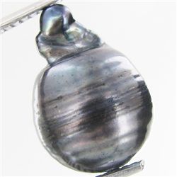 8.31ct Baroque Peacock Black South Sea Saltwater Pearl (GEM-33241)