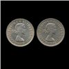 Image 1 : 1959 British QE2 1 Shilling Both Reverse Set AU+ (COI-8952)
