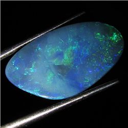 5.3ct Australian Black Opal Doublet Full Fire (GEM-36494)