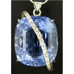 168twc Blue Quartz Sterling Pendant (JEW-2161)