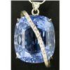 168twc Blue Quartz Sterling Pendant (JEW-2161)