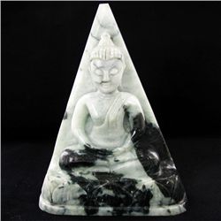 Hand Carved Burma Jade Thai Buddha (ANT-1912)