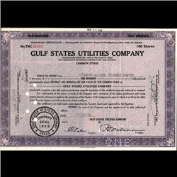 1940s Gulf States Utilities Stock Certificate (COI-3327)