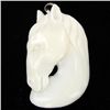 Handcarved Bone Horse Head Pendant 2.5" (JEW-2973)